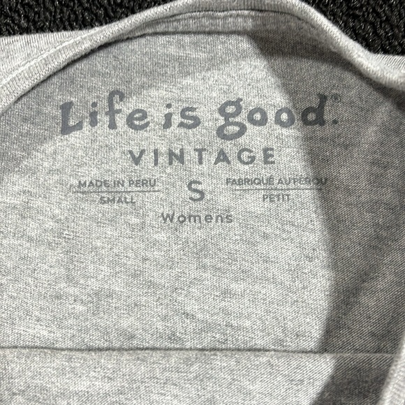 Life Is Good Vintage women’s long sleeve grey tee shirt, size small - Picture 4 of 7